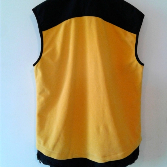 VTG The North Face Gore-Tex Windstopper Vest Yellow Zip Up Pockets Mens M fleece - Picture 5 of 8